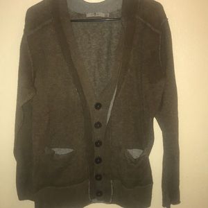 7 Green button down Sweater